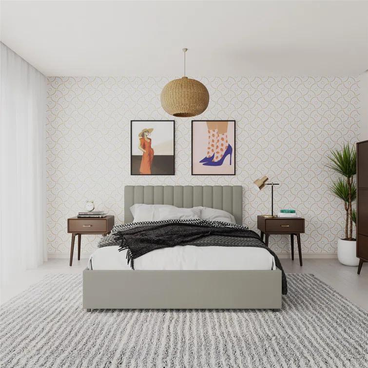 Brittany Upholstered Unfinished Platform Storage Bed