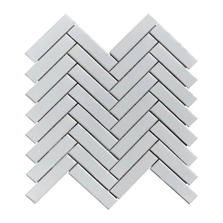 ES Stone Herringbone 0.91" x 4" Porcelain Herringbone Mosaic Wall & Floor Tile (Set of 10)