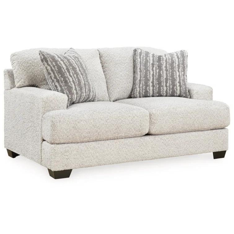 68" Recessed Arm Loveseat with Reversible Cushions