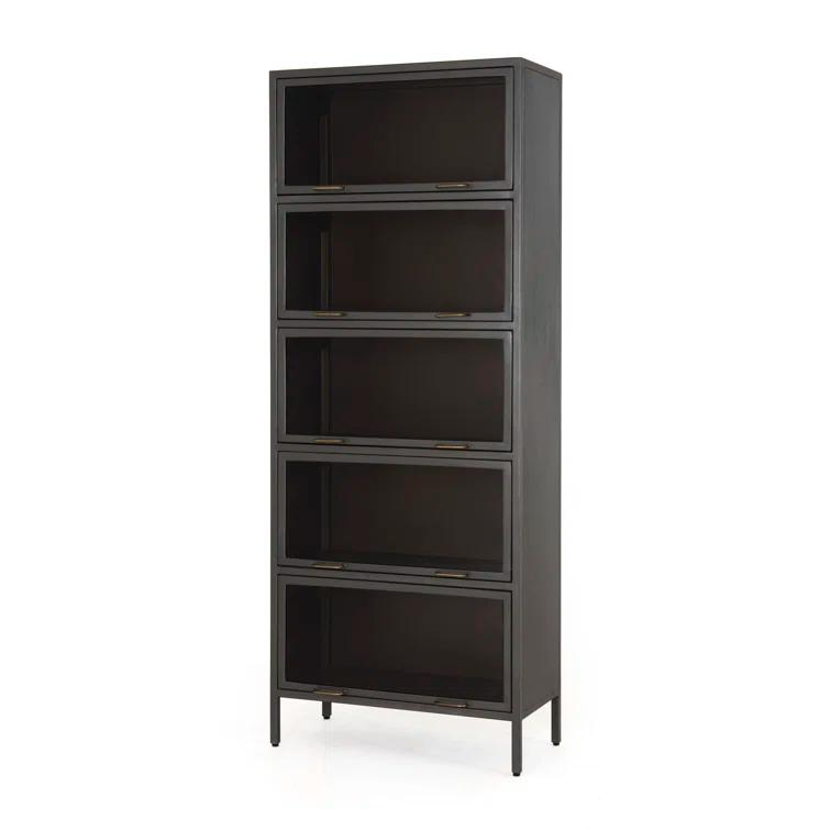 Iron & Glass Tall Barrister Cabinet (32")