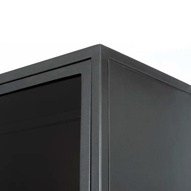 Iron & Glass Tall Barrister Cabinet (32")