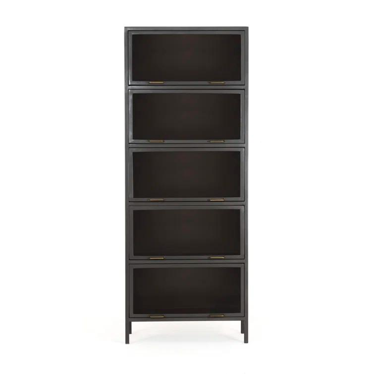 Iron & Glass Tall Barrister Cabinet (32")