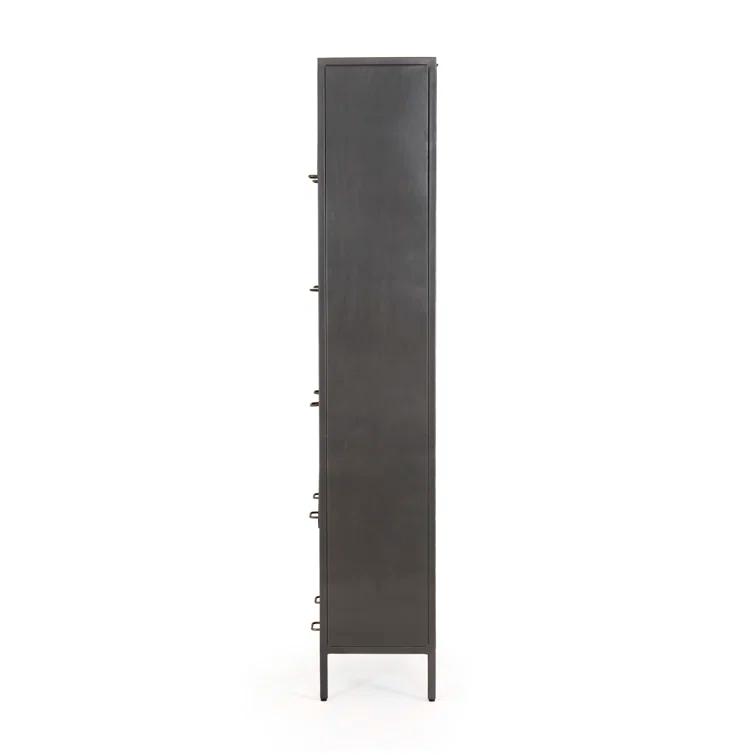 Iron & Glass Tall Barrister Cabinet (32")