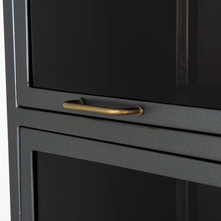 Iron & Glass Tall Barrister Cabinet (32")
