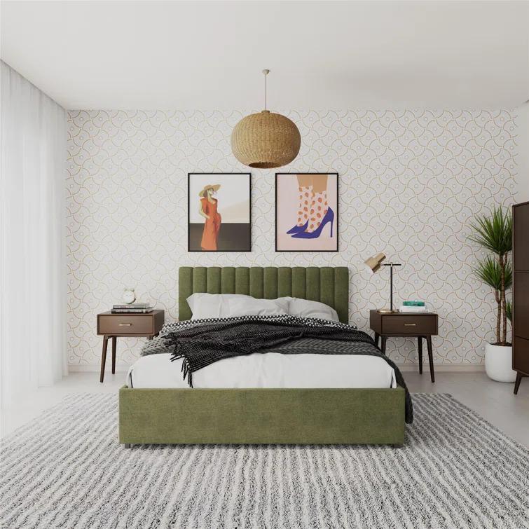 Brittany Upholstered Unfinished Platform Storage Bed