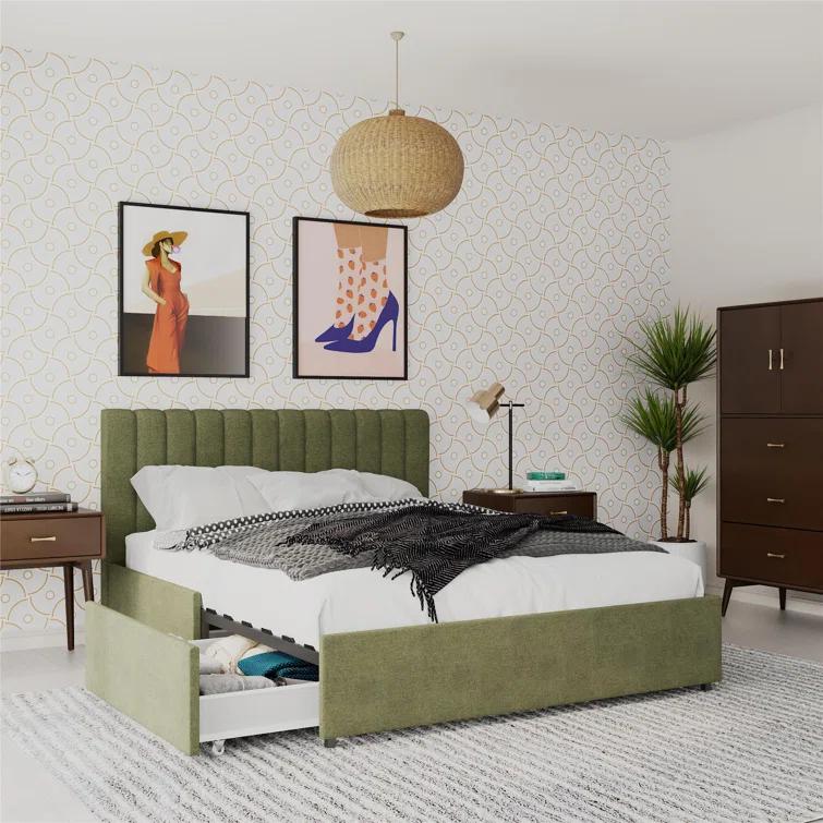 Brittany Upholstered Unfinished Platform Storage Bed