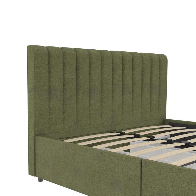 Brittany Upholstered Unfinished Platform Storage Bed