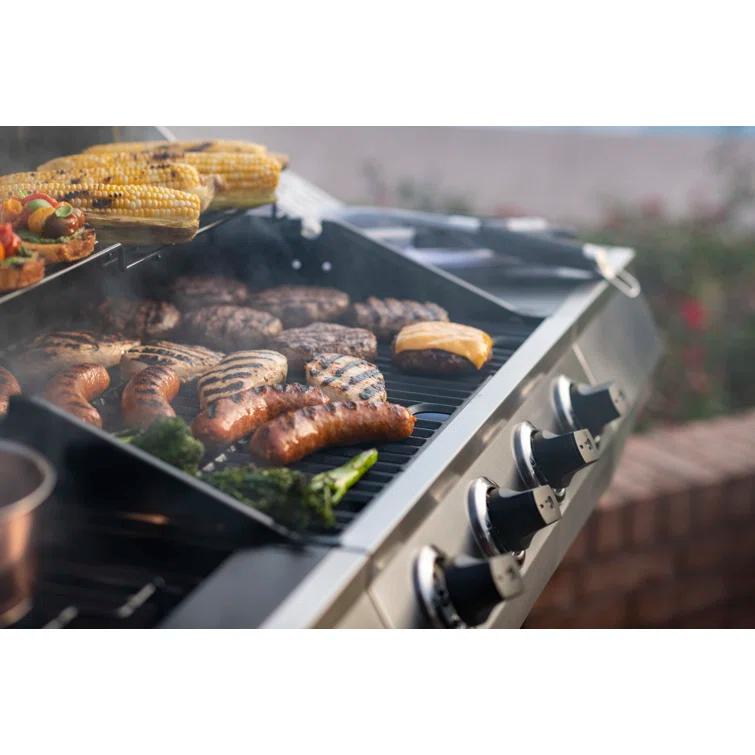 Charbroil Performance Series 4-Burner Propane Gas Grill Cart with Side Burner