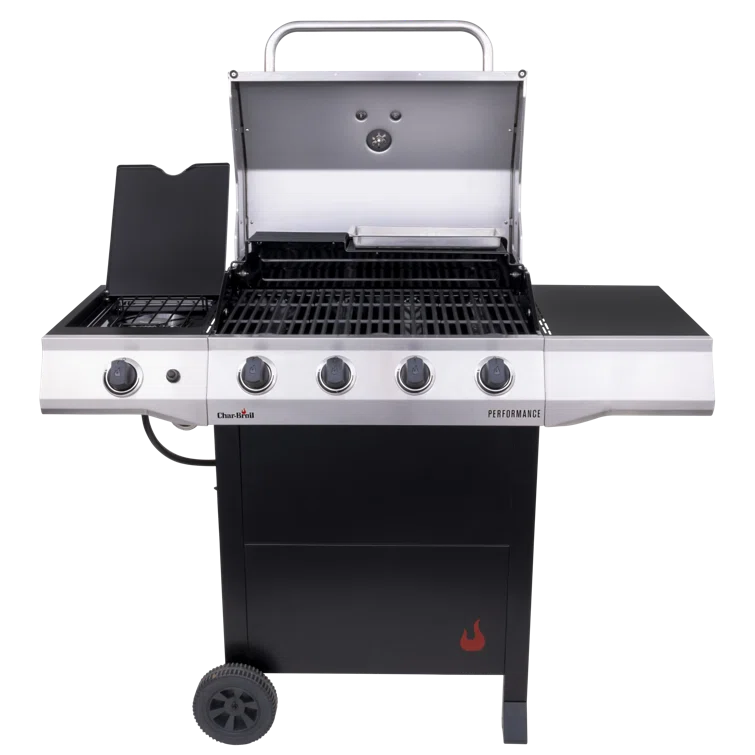 Charbroil Performance Series 4-Burner Propane Gas Grill Cart with Side Burner