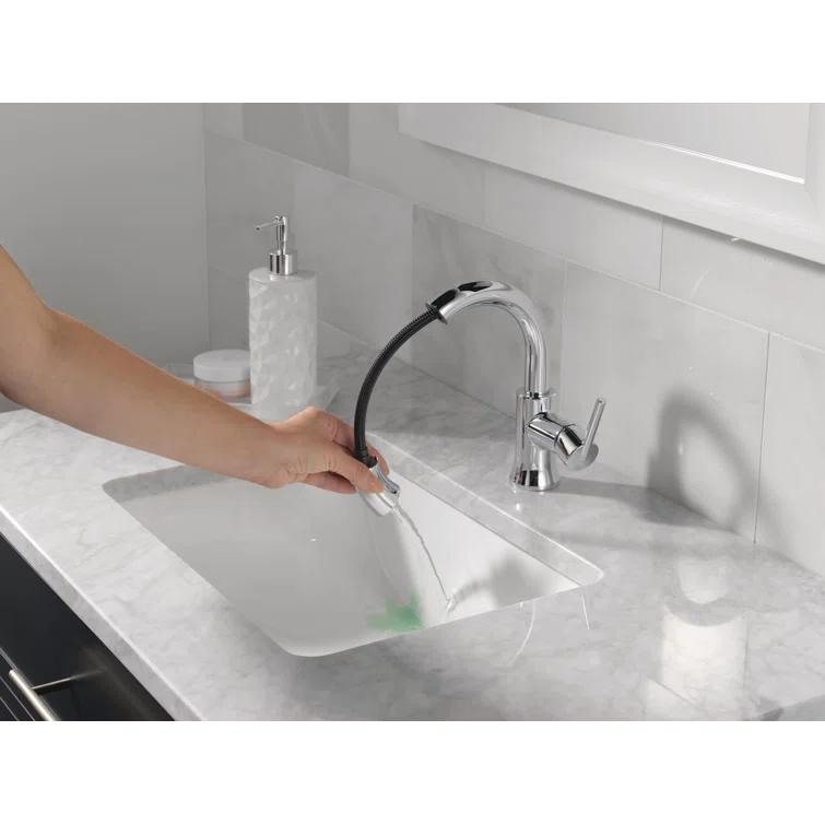 Trinsic Single Hole Bathroom Faucet with Drain Assembly, Single Handle Bathroom Sink Faucet