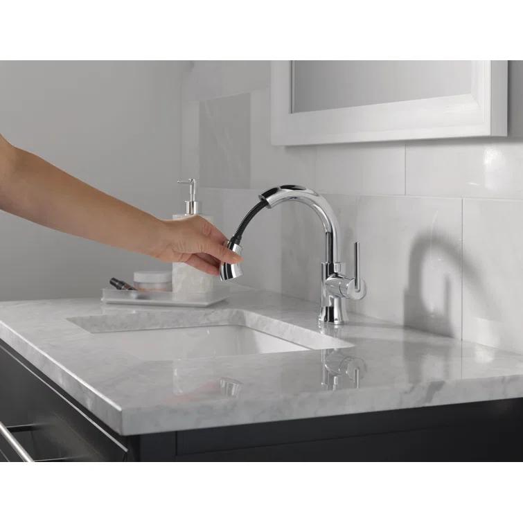 Trinsic Single Hole Bathroom Faucet with Drain Assembly, Single Handle Bathroom Sink Faucet