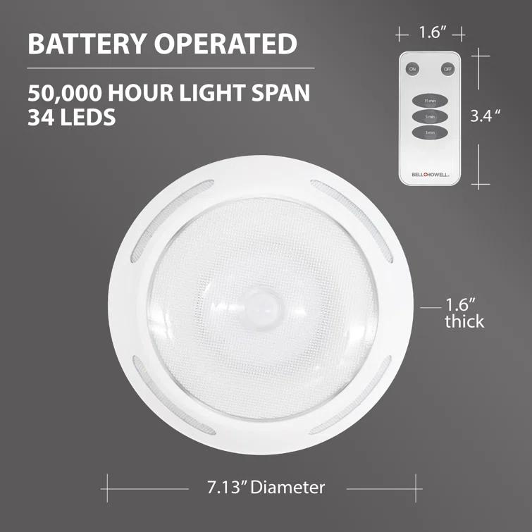 Bell + Howell Bell + Howell Wireless Motion Activated Ceiling Light with Remote Control