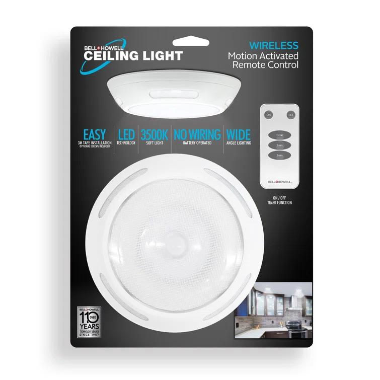 Bell + Howell Bell + Howell Wireless Motion Activated Ceiling Light with Remote Control