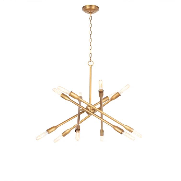 Cobra 12 - Light Dimmable Sputnik Modern Linear Chandelier