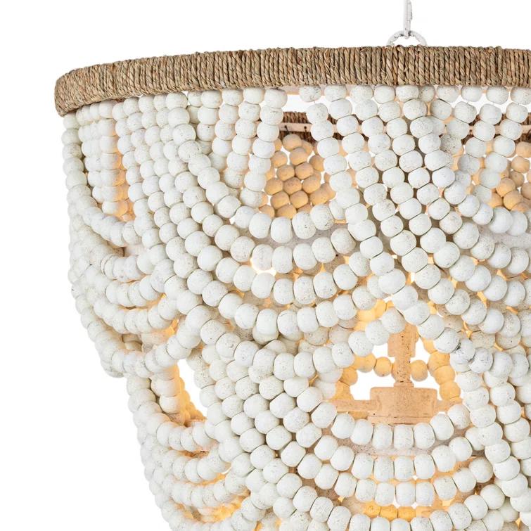 Ombre Wood Bead Chandelier