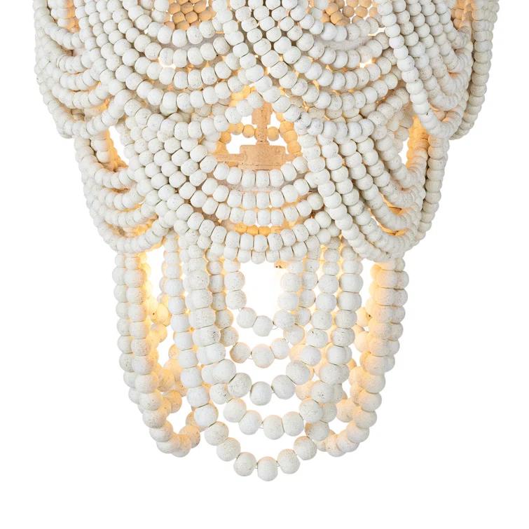 Ombre Wood Bead Chandelier