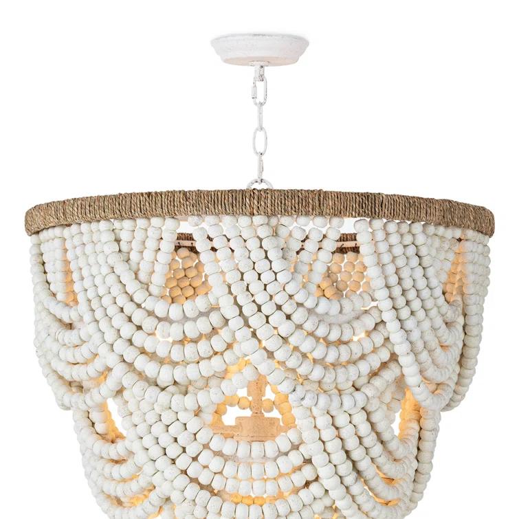 Ombre Wood Bead Chandelier