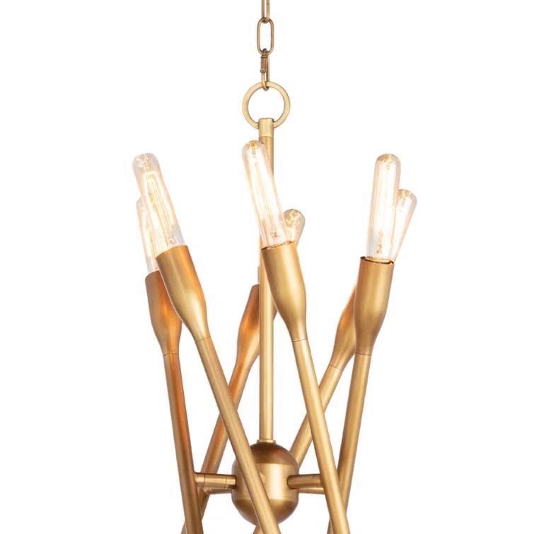 Cobra 12 - Light Dimmable Sputnik Modern Linear Chandelier