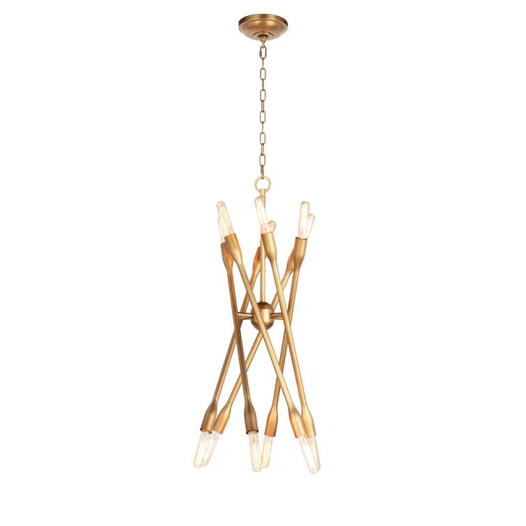 Cobra 12 - Light Dimmable Sputnik Modern Linear Chandelier
