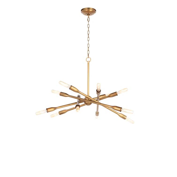 Cobra 12 - Light Dimmable Sputnik Modern Linear Chandelier