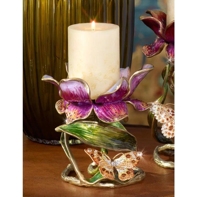 Jay Strongwater Aimee 6.5'' H Tabletop Candlestick