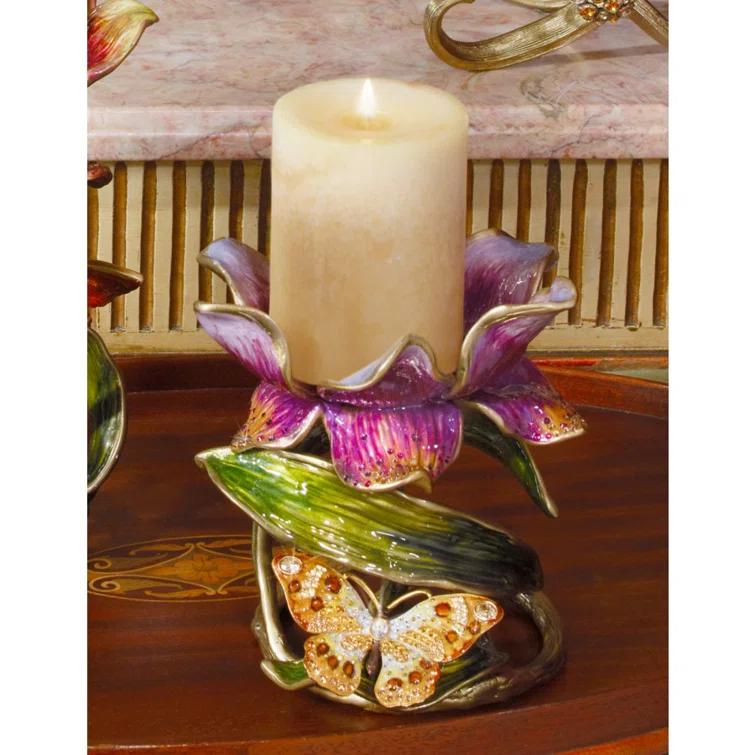 Jay Strongwater Aimee 6.5'' H Tabletop Candlestick