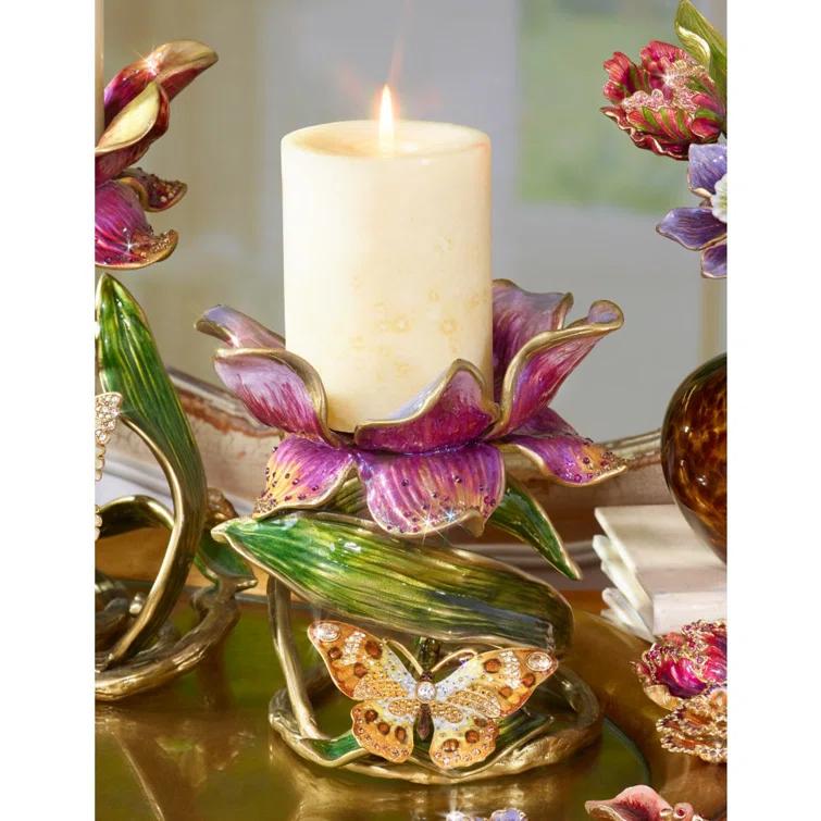 Jay Strongwater Aimee 6.5'' H Tabletop Candlestick