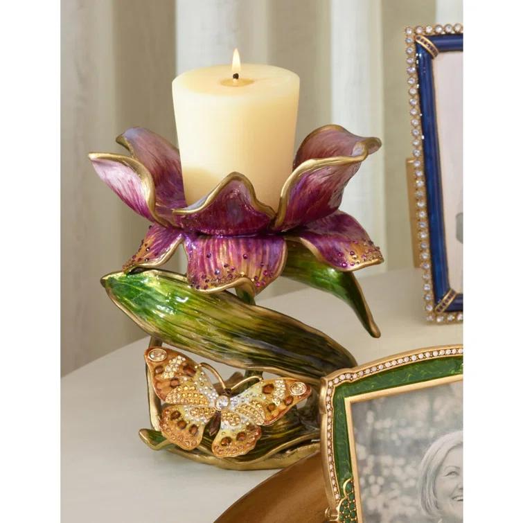 Jay Strongwater Aimee 6.5'' H Tabletop Candlestick