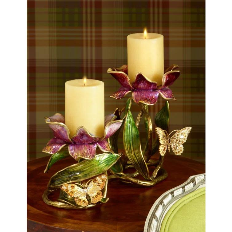Jay Strongwater Aimee 6.5'' H Tabletop Candlestick