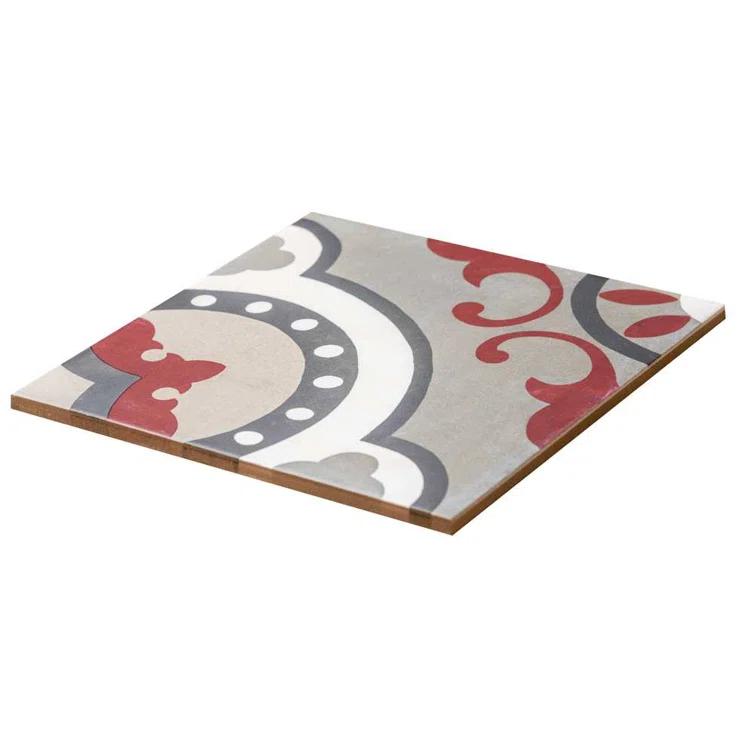 Art Deco 8" x 8" Porcelain Wall and Floor Tile