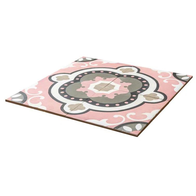 Art Deco 8" x 8" Porcelain Wall and Floor Tile