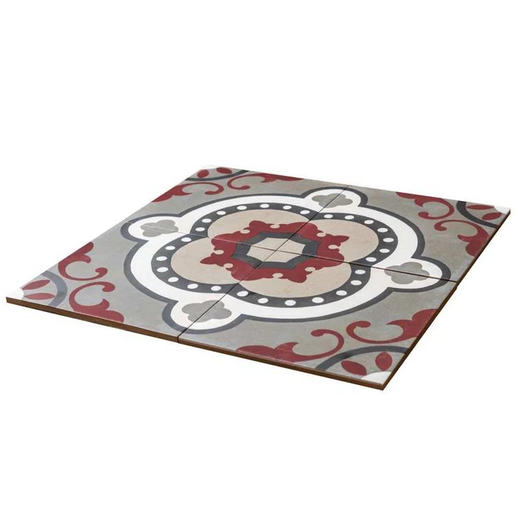 Art Deco 8" x 8" Porcelain Wall and Floor Tile