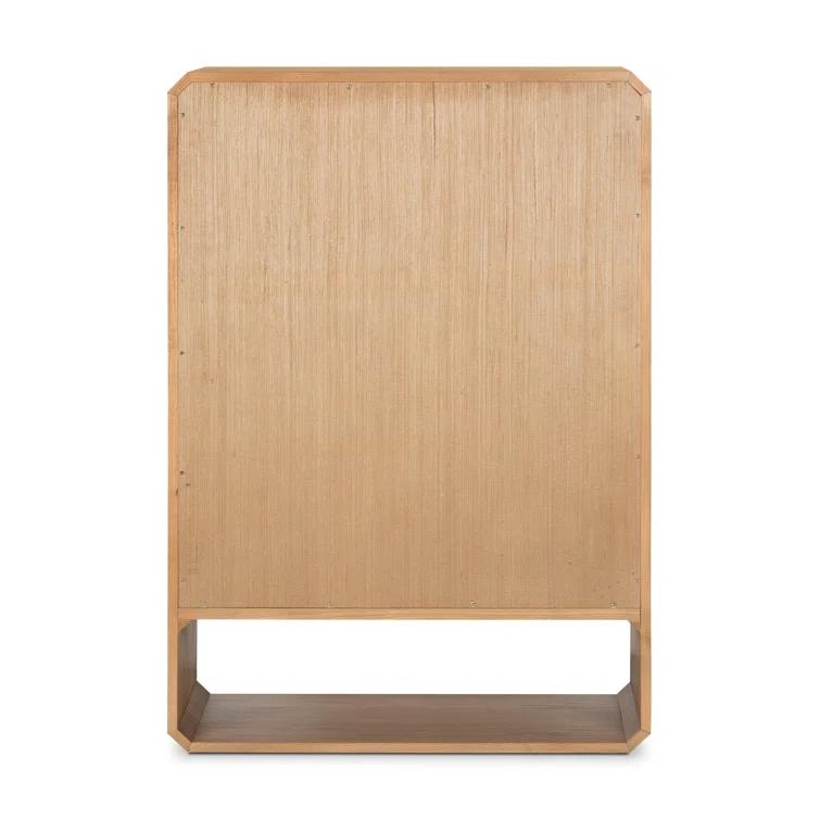 Caspian Natural Ash Veneer 4-Drawer Contemporary Dresser