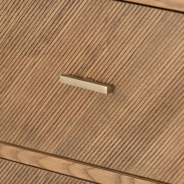 Caspian Natural Ash Veneer 4-Drawer Contemporary Dresser