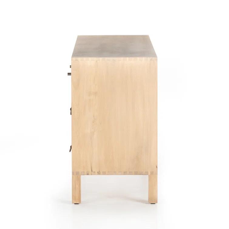 Isador Mid-Century 6-Drawer Dry Wash Poplar Dresser