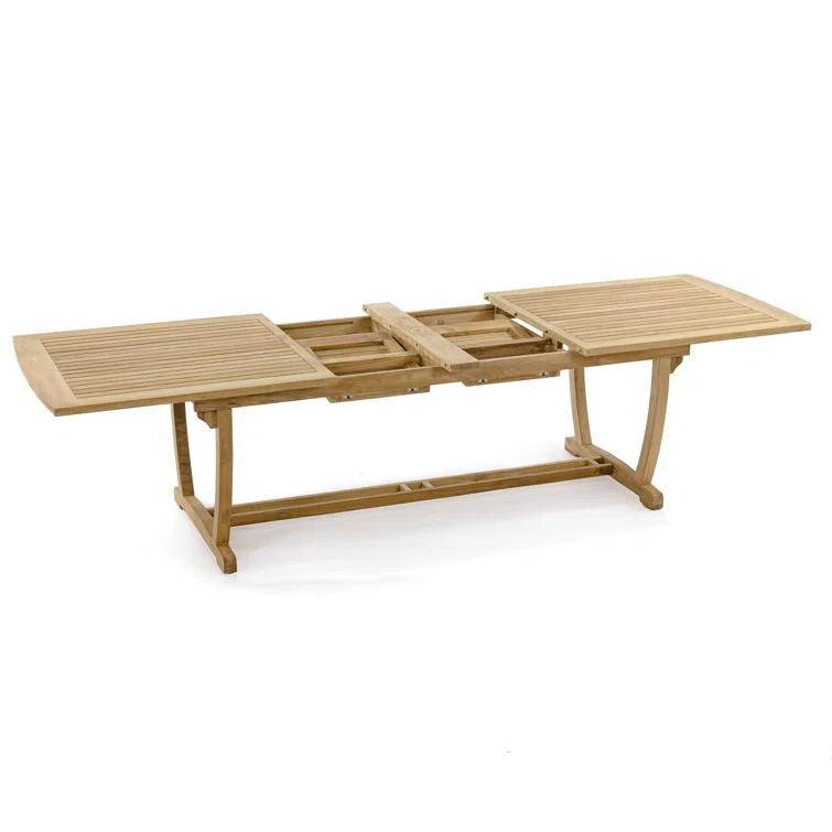 Extendable Rectangular Teak Outdoor Dining Table