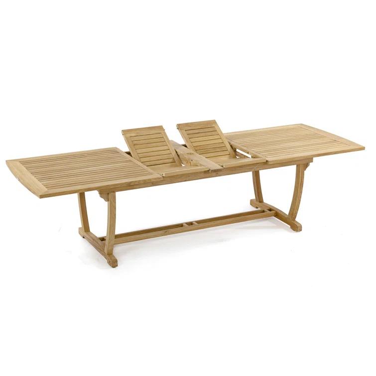 Extendable Rectangular Teak Outdoor Dining Table