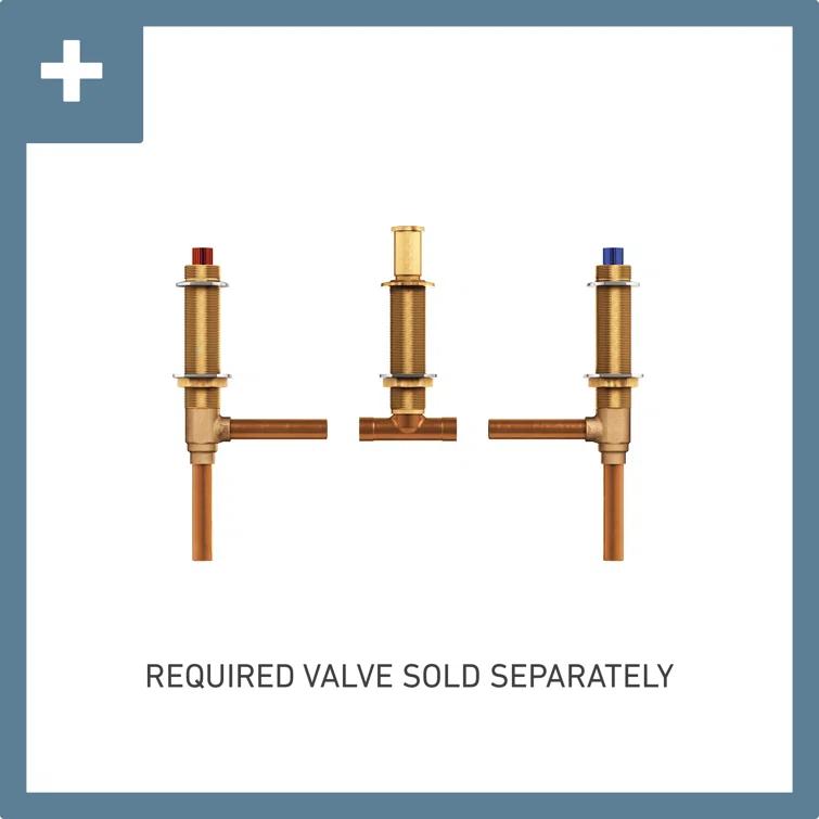 Align Double Handle Deck Mounted Roman Tub Faucet Trim
