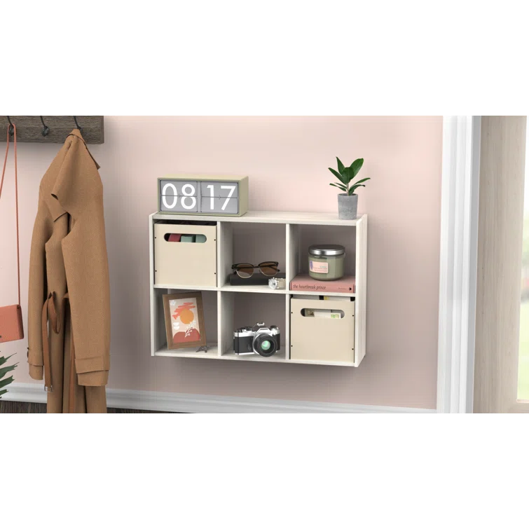 Mini 6-Cube Desktop or Wall Mount Organizer