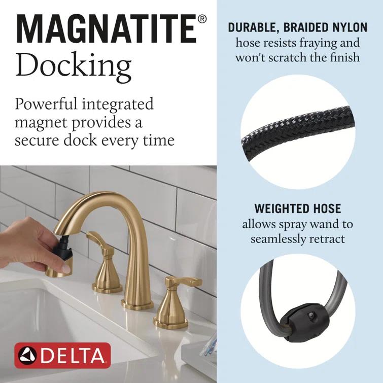 Stryke Widespread Bathroom Faucet with Drain Assembly and DIAMOND™ Seal Technology