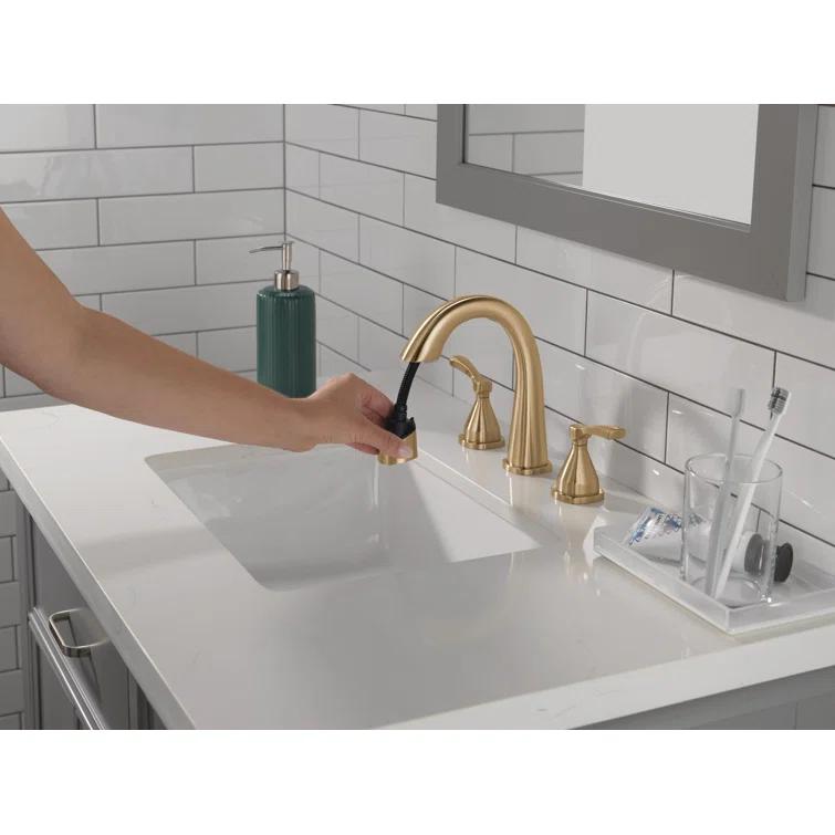 Stryke Widespread Bathroom Faucet with Drain Assembly and DIAMOND™ Seal Technology
