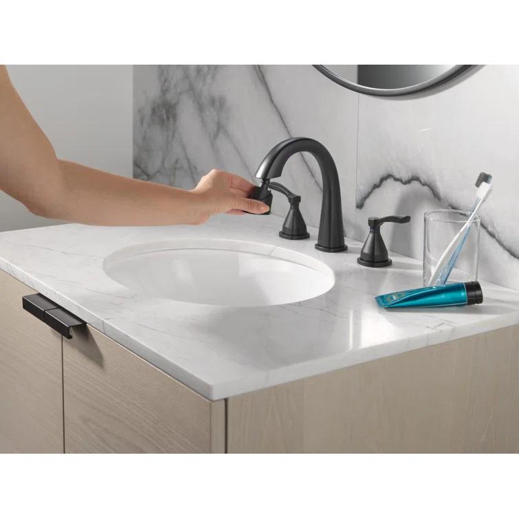 Stryke 3-Hole Widespread Pull Out Sprayer Bathroom Faucet, 2-Handle Bathroom Sink Faucet