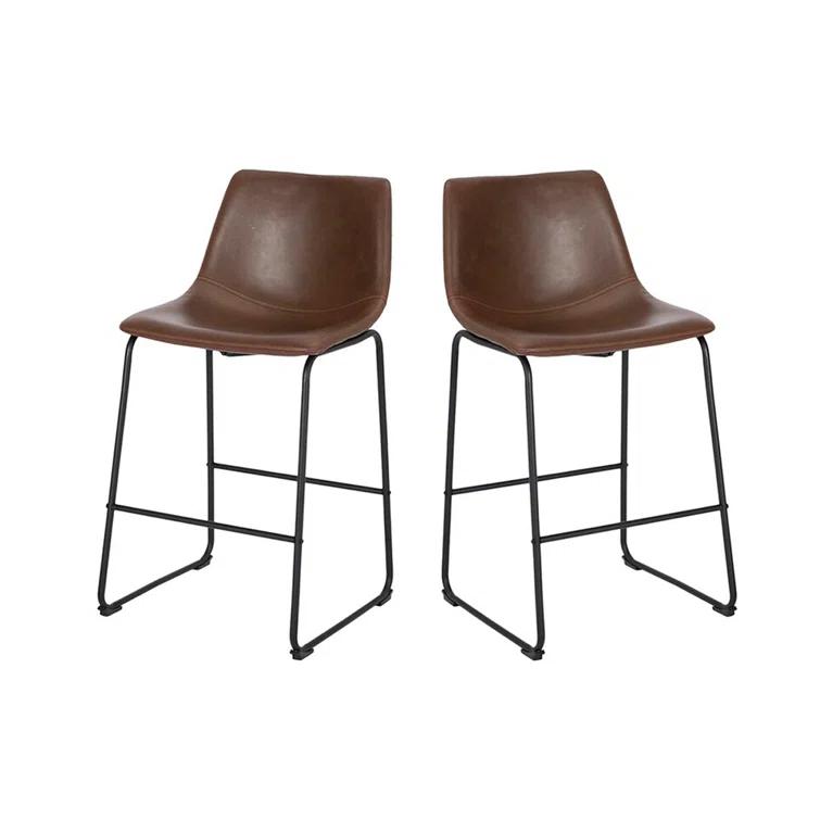Hokku Designs Mayeu Upholstered Counter Stool (Set of 2)