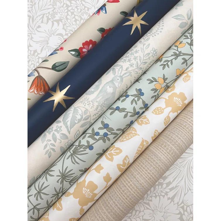 Modern Acanthus Peel + Stick Wallpaper by Erin & Ben Co. - Wicker