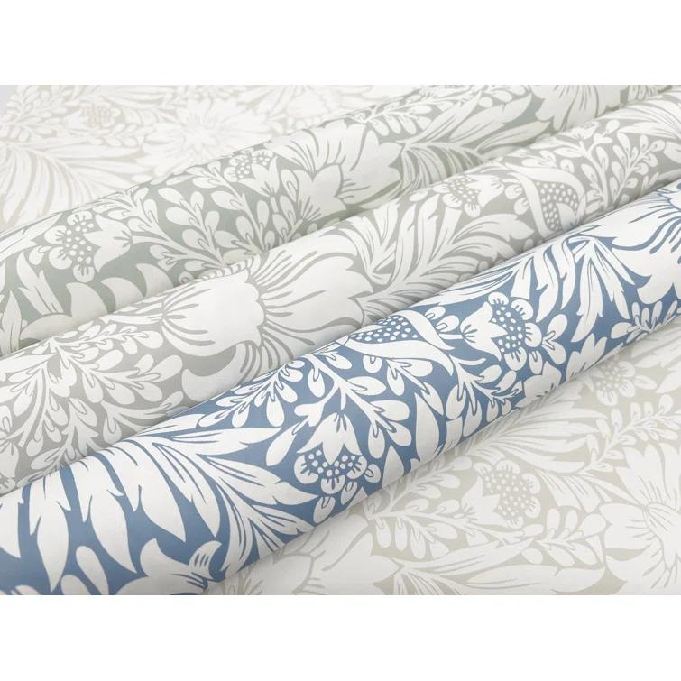 Modern Acanthus Peel + Stick Wallpaper by Erin & Ben Co. - Wicker