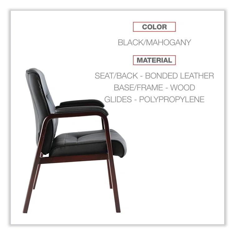 Alera® Waiting Room Chair with Wood Frame