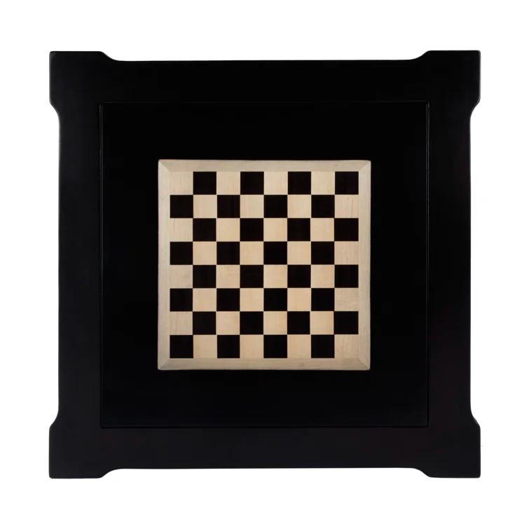 Black Square Wood Multi-Game Card Table