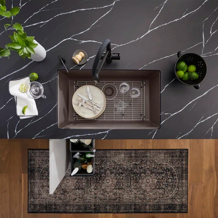 Precis SILGRANIT 32" L X 19" W Super Single Undermount Kitchen SInk