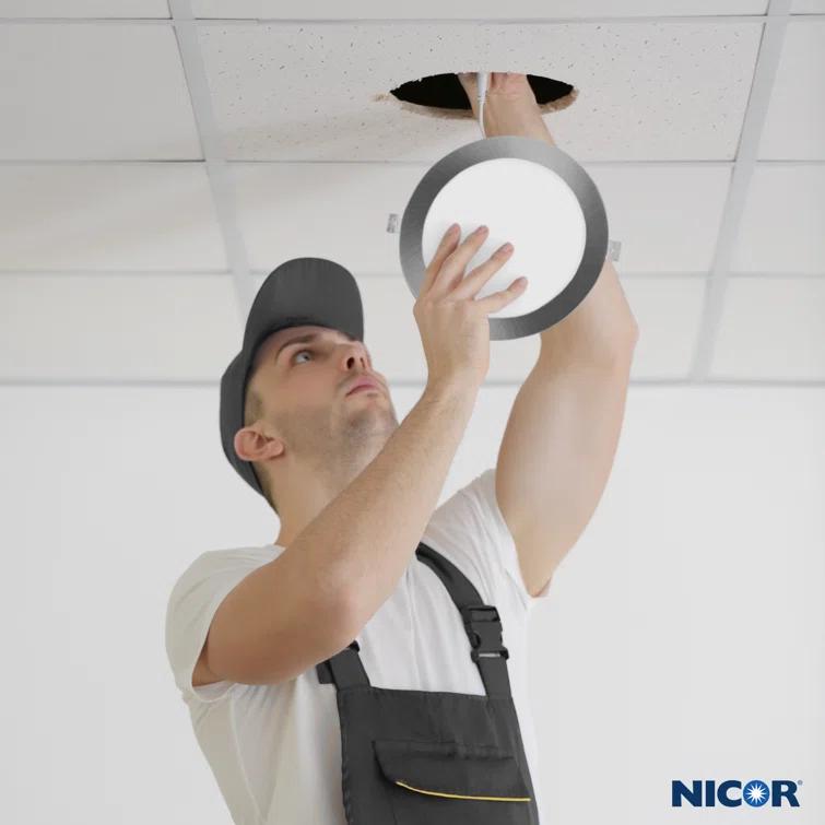 NICOR Lighting 6'' Dimmable Air-Tight IC Rated LED Canless Recessed Lighting Kit REL611205KRDNK