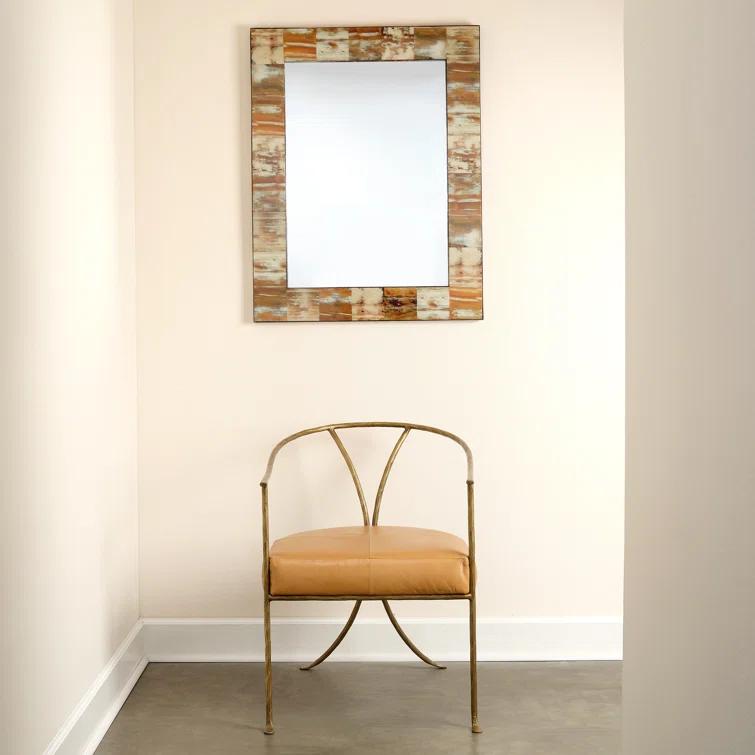 Wood Flat Wall Mirror
